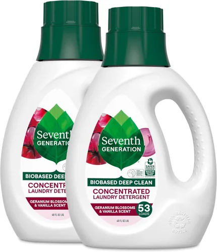 Miniatura 14 de Seventh Generation Detergente concentrado para ropa, aroma a lavanda fresca, 40 onzas, paquete de 2 (106 cargas)