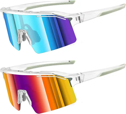 Miniatura 22 de Gafas de sol deportivas para hombres y mujeres irrompibles con protección UV400, gafas de béisbol para correr, ciclismo
