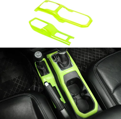 Miniatura 15 de Consola Central 4WD Panel de Cambio de Marchas y Portavasos para 2018-2024+ Jeep Wrangler JL JLU Gladiator JT (Azul)