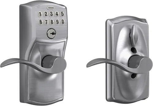 Miniatura 23 de SCHLAGE FE595 CAM 622 GEO Entrada con teclado con cerradura electrónica Flex, negro mate