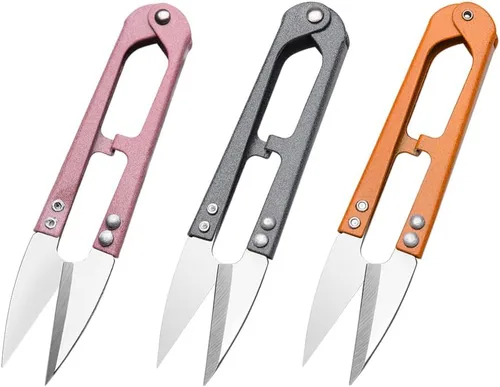 3 tijeras de costura, tijeras de hilo afilado multicolor de 4.27 pulgadas, mini cortadores de hilo portátiles, tijeras de costura para suministros