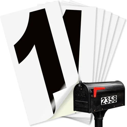 Miniatura 100 de iSYFIX Calcomanías de vinilo negro número 0 (Zero) – Paquete de 6 calcomanías de 1.5 pulgadas – Calcomanías de alta calidad, fondo reflectante