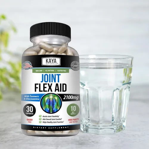 Miniatura 7 de Kaya Naturals Mobility Flex Aid - Suplemento de apoyo de movilidad para hombres y mujeres - Cápsulas de cúrcuma con sulfato de glucosamina