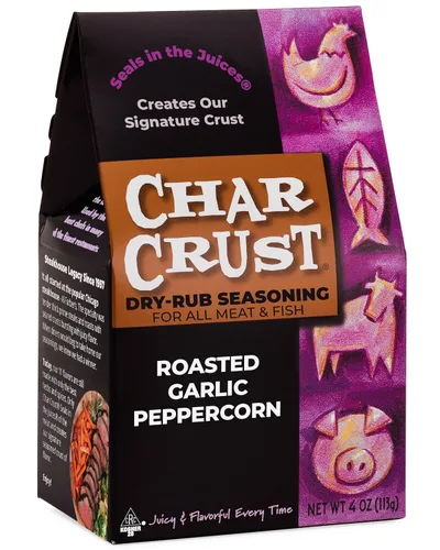 Miniatura 8 de Char Crust Condimento Dry-Rub, ajo asado y pimienta, cajas de 4 onzas (paquete de 6)