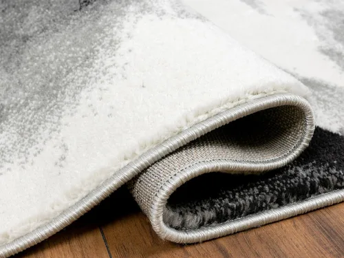 Miniatura 5 de Abani Rugs - Alfombra moderna de 2 x 3 pies, diseño floral en blanco y negro, alfombra 3D geométrica contemporánea, colección Arto