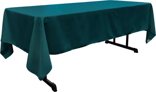 Miniatura 151 de LA Linen Mantel rectangular lavable de popelín de poliéster, resistente a las manchas y a las arrugas, cubierta de mesa 60x84, mantel de tela
