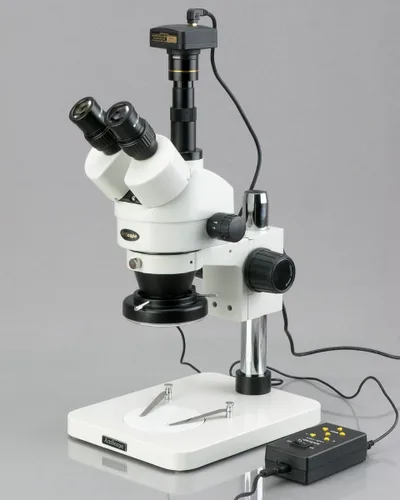 Miniatura 3 de AmScope sm-1ts-144 a Professional trinocular zoom microscopio estéreo, WH10 X Oculares, 7 x -45 X Ampliación, 0.7 x -4.5 X Zoom lente, four-zone