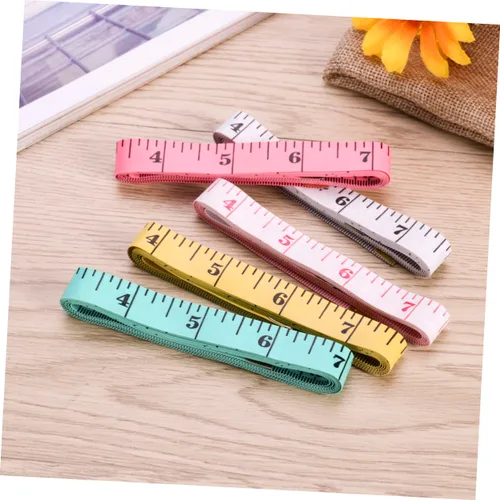 Miniatura 4 de NUOBESTY Sets m Cinta métrica a medida Cinta métrica retráctil de plástico flexible para coser manualidades y uso escolar Resistente a la sal ácida
