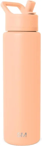 Miniatura 70 de Simple Modern botella de agua reutilizable con tapa con pajilla, de acero inoxidable con aislamiento al vacío, para gimnasio, viajes y deportes