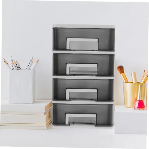 Miniatura 2 de DECHOUS Cajón de almacenamiento de plástico, cajón de plástico Gabinete de almacenamiento de cuatro capas Cajón de plástico, Estante