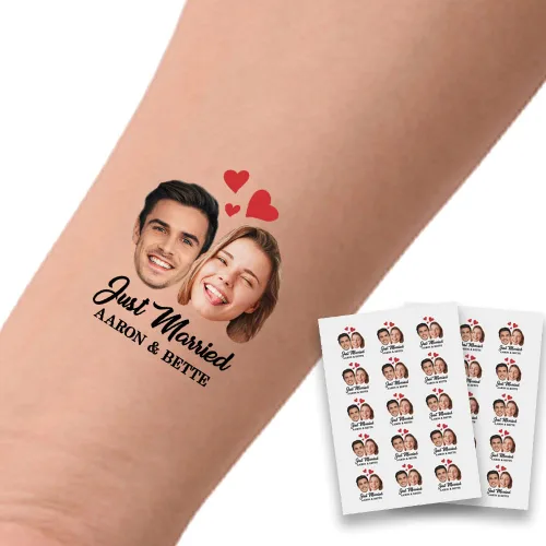 Miniatura 25 de Tatuajes temporales personalizados para fiestas, tatuajes divertidos de cerveza, regalo de cumpleaños para adultos, amigas, mujeres y hombres
