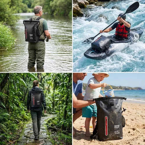 Miniatura 2 de Dry Bag - Bolsa impermeable de 25 litros, flotantes y ligeras para mujer, mochila impermeable para kayak, canotaje, pesca, remo, campamento