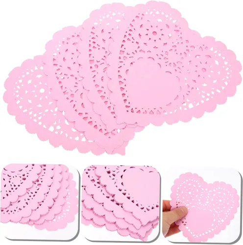 Miniatura 7 de UPKOCH 100 manteles individuales para pasteles, tapetes, tapetes, platos, tapetes, postre, accesorios de cocina, tapetes para hornear, redondos