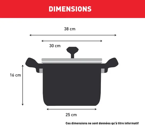 Miniatura 7 de Tefal Intuition XL - Olla de acero inoxidable 18/10, 14.2 in, 17,5 L, acero inoxidable 18/10, asas remachadas resistentes, tapa de cristal, metálico