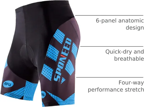 Miniatura 72 de sponeed Pantalones cortos de ciclismo para hombre, pantalones acolchados para ciclismo, ropa de ciclismo