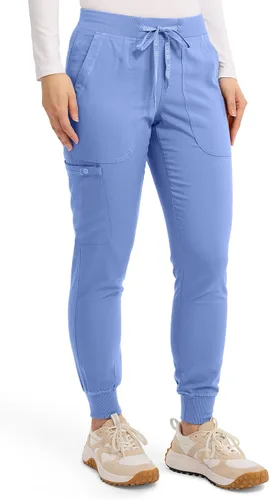 Miniatura 6 de Med Couture Pantalones de Uniforme Médico (Scrubs) para Mujeres Pantalones Cargo Jogger con 5 Bolsillos, Ligeros, Ultra Suaves, Tela Elástica
