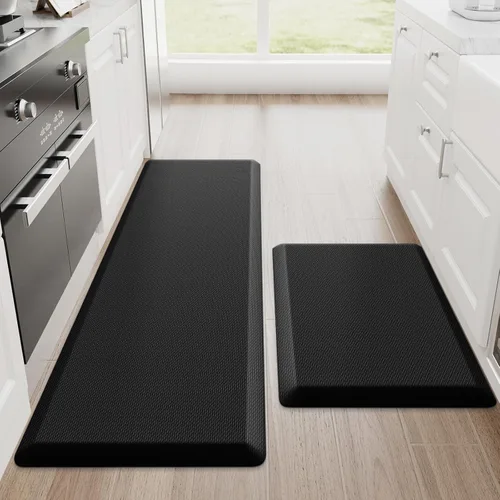 Miniatura 27 de StepRite Tapetes de cocina, 2 tapetes acolchados, antifatiga, para piso, de escritorio, antideslizante, impermeables, oficina, alfombras de 17.3 x