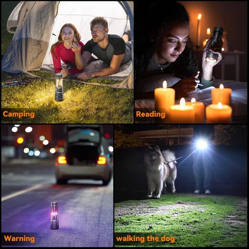 Miniatura 8 de Linternas de camping ADDplus, linterna recargable súper brillante de 90000 lúmenes y 5000mAh con 11 modos, linterna LED ajustable impermeable