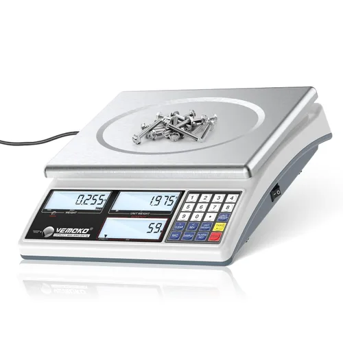 Báscula de conteo industrial para piezas pequeñas, báscula digital de gramos de 66.1 lbs/66 libras con precisión de 0.04 oz, báscula electrónica