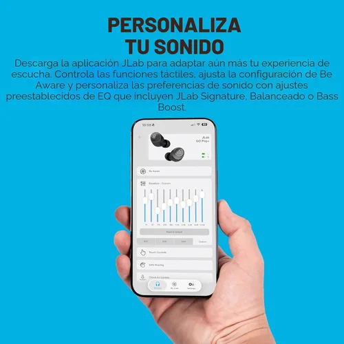 Miniatura 2 de JLab Go Air Pop+ Auriculares Verdaderamente Inalámbricos, Auriculares Intraaurales, Auriculares Bluetooth, 35H de Tiempo de Reproducción, Azul marino