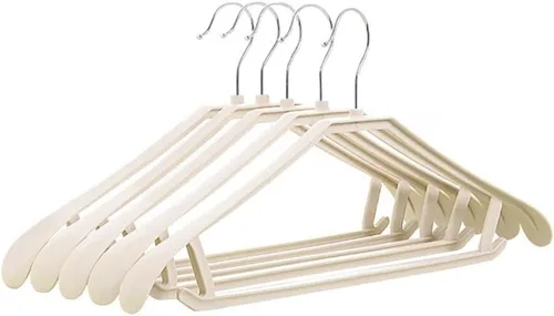 DOITOOL Perchas resistentes para adultos, 10 ganchos anchos y fuertes, sin decoloración, sin marcas, perfectas para lavandería