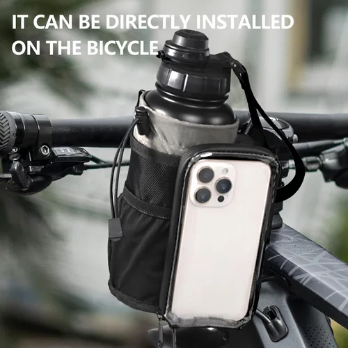 Miniatura 5 de Soporte para Botella de Agua de Bicicleta con Montura Se Ajusta a Motocicletas, Carrito de Bebé, Patinetas, Sillas de Ruedas Bolsa de Teléfono