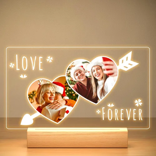 Miniatura 20 de KoxSmar Marcos de Fotos Personalizados con Foto, Marco de Fotos Personalizado con Luz Nocturna, Marco de Fotos Personalizado, Regalos Personalizados