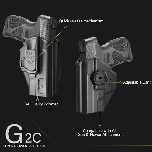 Miniatura 2 de OWB Holster for Taurus G2C/G3C, PT111/PT140 G2, G3C Toro – Index/Thumb Release, RDS Ready Options, Paddle/Clip/IWB Carry, Adjustable Cant, No
