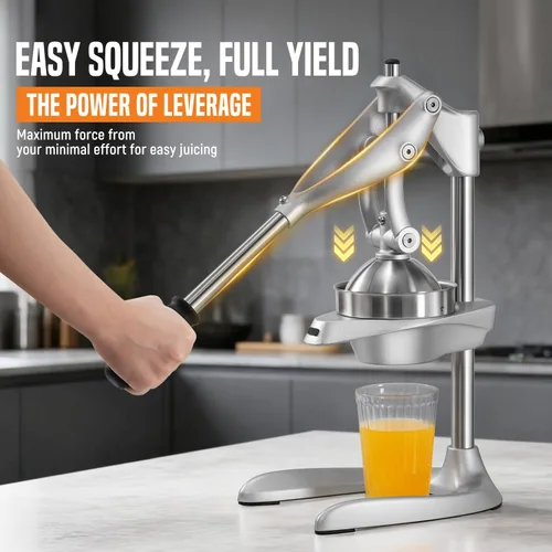 Miniatura 3 de Exprimidor manual, exprimidor de naranja de acero inoxidable AMOHEE para cítricos, limón, granada, fácil de usar y limpiar, prensa de mano