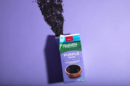 Miniatura 2 de Ralston Family Farms Cubo de arroz morado de 25 libras, cultivado en Estados Unidos, sin OMG, naturalmente sin gluten