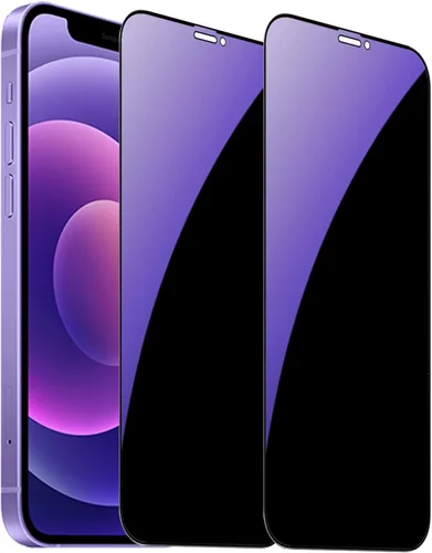 Miniatura 11 de Paquete de 2 protectores de pantalla anti-espía de vidrio templado de privacidad para iPhone Xs Max/iPhone 11 Pro Max, película antiespía, dureza