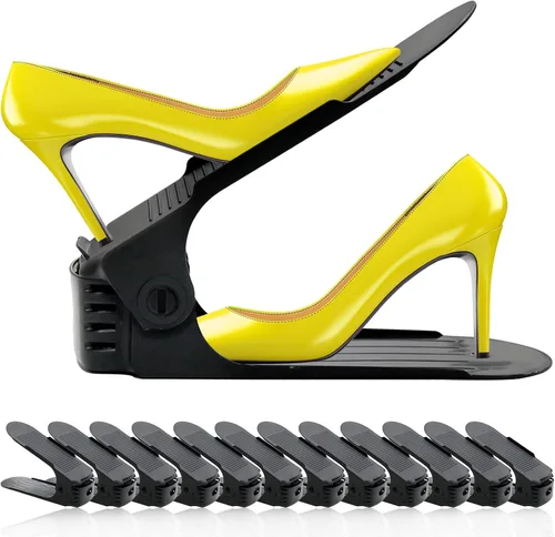 Miniatura 13 de NVGSN Organizador de ranuras para zapatos, paquete de 12 - Organizadores de zapatos para un par de zapatos, ahorradores de espacio para zapatos