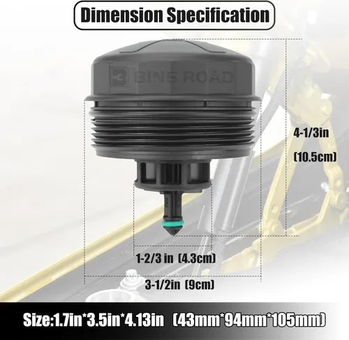 Miniatura 5 de Tapa de la carcasa del filtro de aceite compatible con BMW E60 E90 E92 F10 E82 E83 E70 X1 X3 X4 X5 X6 Z4 335i 340i 420i 428i 435i 528i 535i 640i M3