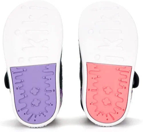 Miniatura 7 de ikiki Zapatillas deportivas para niños pequeños y niños pequeños. Tenis de ajuste espacioso. Nota no chirriantes, puntera y talón de cuero vegano