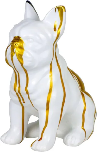 Miniatura 7 de Estatua de Bulldog Francés con Graffiti, Escultura Figurilla de Arte de Perro Animal, Decoración del Hogar para Sala de Estar, Dormitorio, Estante