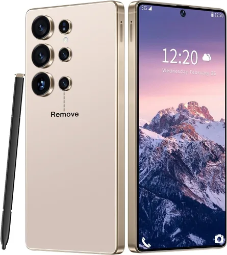 Huness I25 Ultra Teléfono Celular Desbloqueado, Lápiz Integrado, Teléfono Desbloqueado 16+1TB, Teléfono Inteligente Android 14 Batería 7000mAh Dorado