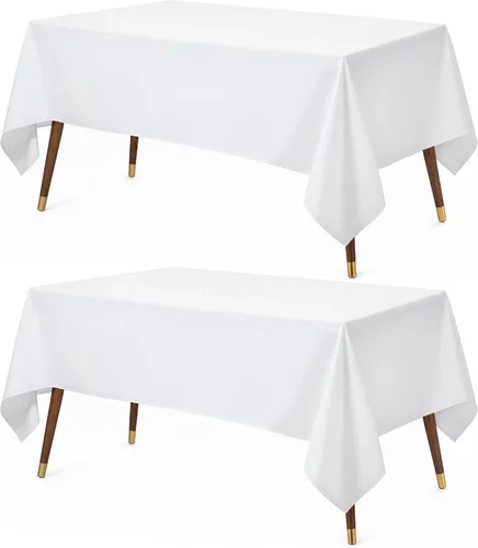 Miniatura 13 de Utopia Kitchen Mantel rectangular, 1 paquete, mantel lavable a máquina, mantel de poliéster para comedor, fiestas de bufé, pícnics, eventos, bodas