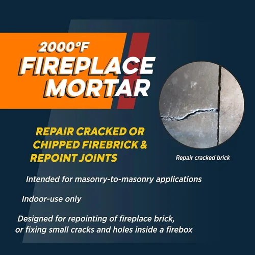 Miniatura 3 de Rutland Products Cartucho de mortero para chimenea, 10.3 onzas líquidas, sin tamaño, negro-63