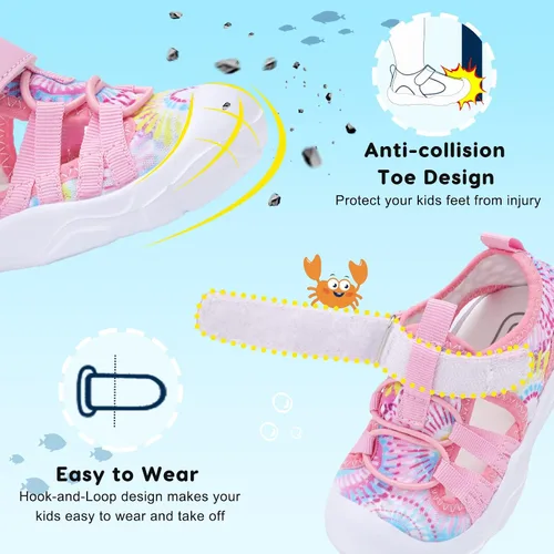 Miniatura 3 de JOINFREE Zapatos de agua para niños y niñas, transpirables, Qucik Dry Sport Playa, sandalias ligeras y flexibles