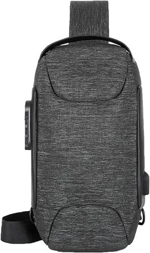Miniatura 2 de Bolsa de pecho antirrobo, bolsas casuales geniales con bloqueo de contraseña, bolsa de mensajero deportiva de moda con un hombro para hombre