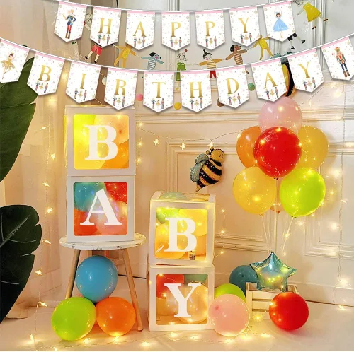 Miniatura 6 de Cartel de cumpleaños de cascanueces para niños y adultos, suministros de fiesta, decoración para cumpleaños de invierno y ballet, rey ratón