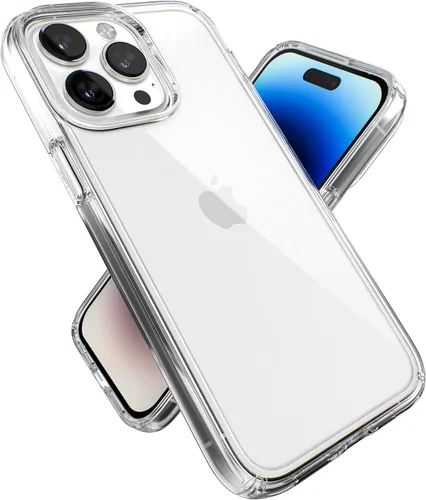 Miniatura 13 de Speck Funda transparente para iPhone 14 Pro Max, protección contra caídas, resistente a los arañazos, funda delgada de doble capa para iPhone de 6.7