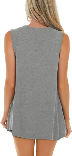 Miniatura 5 de XIEERDUO Camisetas sin mangas con cuello en V y encaje de ganchillo para mujer