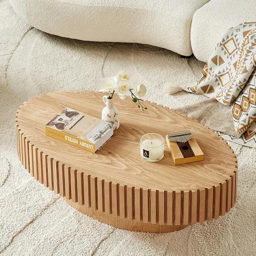 Miniatura 28 de 31.52" Square Lift Top Coffee Table with Storage, Natural Rattan & Hemp Rope, Adjustable Function, Vintage Farmhouse Center Table for Living Room