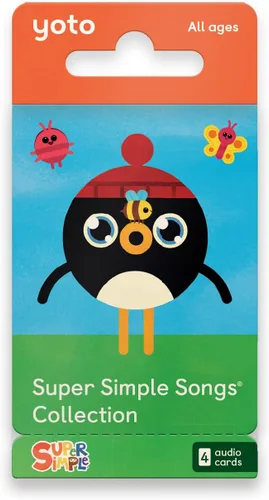 Colección de Canciones Super Simples de YOTO – 4 Tarjetas Musicales Infantiles para Uso con Reproductor y Mini Dispositivo de Audio Todo en Uno,