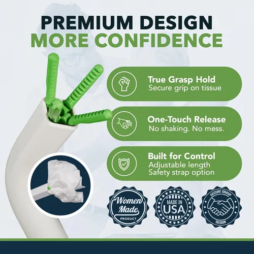 Miniatura 5 de FreedomWand Ayudas de inodoro multiusos: 14.5 pulgadas, herramienta de limpieza para mujeres y hombres, herramienta de limpiaparabrisas de glúteos