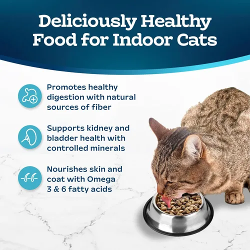 Miniatura 4 de Blue Buffalo Tastefuls - Alimento seco natural para gatos adultos de interior, receta de salmón y arroz integral, bolsa de 15 libras