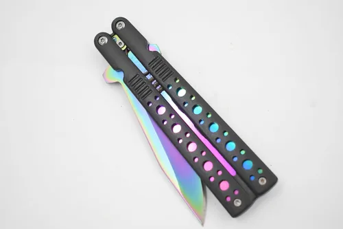 Miniatura 5 de Tac Force cuchillo mango negro con apertura asistida Acero Inoxidable hoja Arco Iris