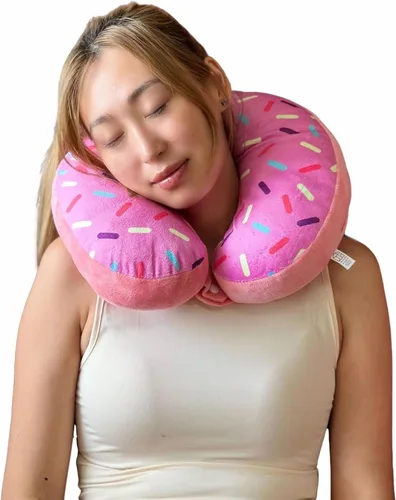 Miniatura 9 de Almohada de dona para piercings de oído, cómoda y suave para dormir de lado, reduce las molestias en las orejas, decoración divertida, cojín