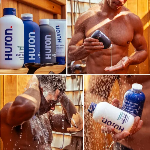 Miniatura 7 de Kit de ducha Huron - Champú, acondicionador y gel de baño para hombres - Aroma a sándalo y pimienta negra - Champú y acondicionador hidratante